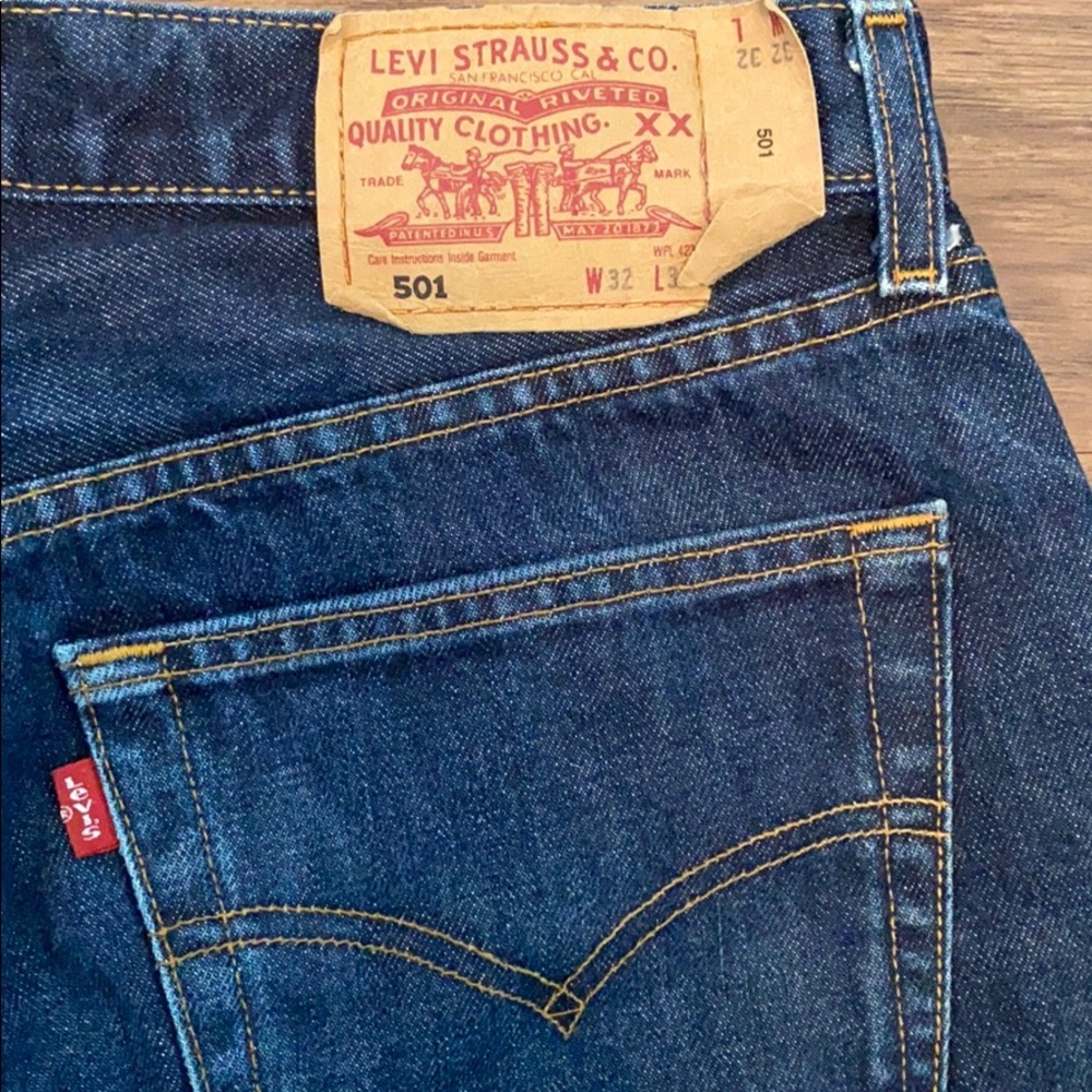 Levi's Cut-off Denim Vest, Men's Size L cotton blue type Vintage Second Hand